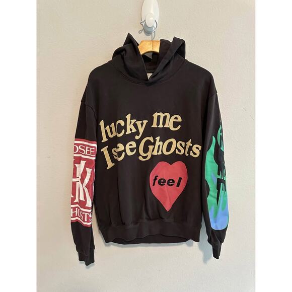 Lucky Me I See Ghosts Oversized Graphic Streetwear‎ Hoodie Sz M - Picture 4 of 8